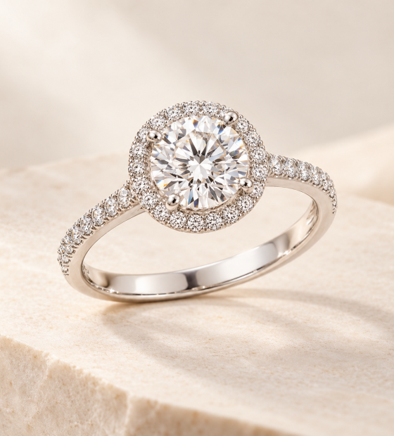 Celestia Diamond Halo Ring