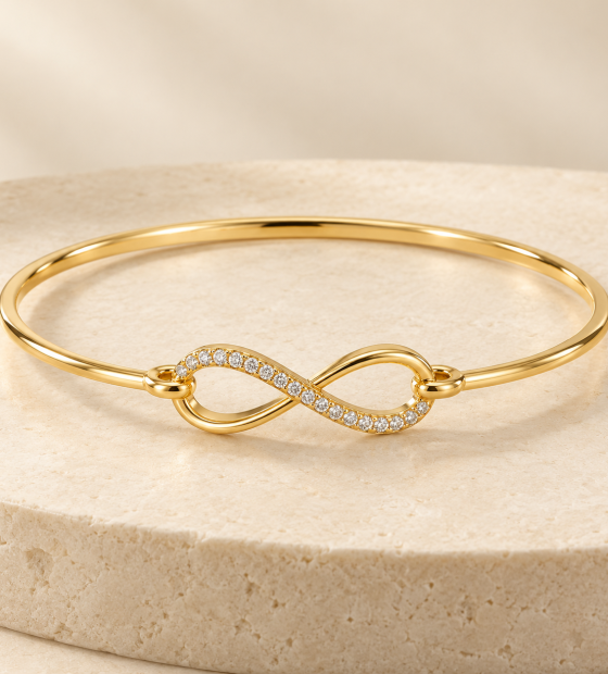 Golden Infinity Bangle